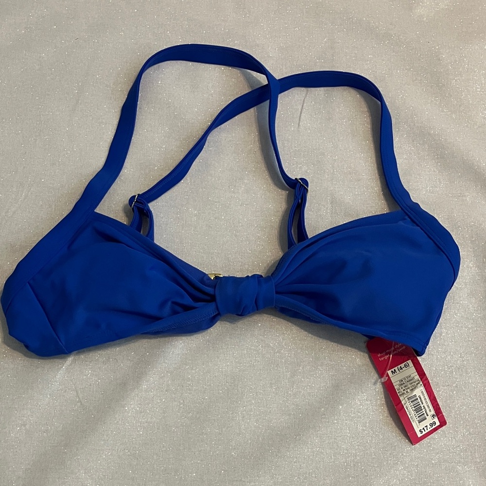 NWT Xhilaration Vibrant Blue Padded Bikini Top